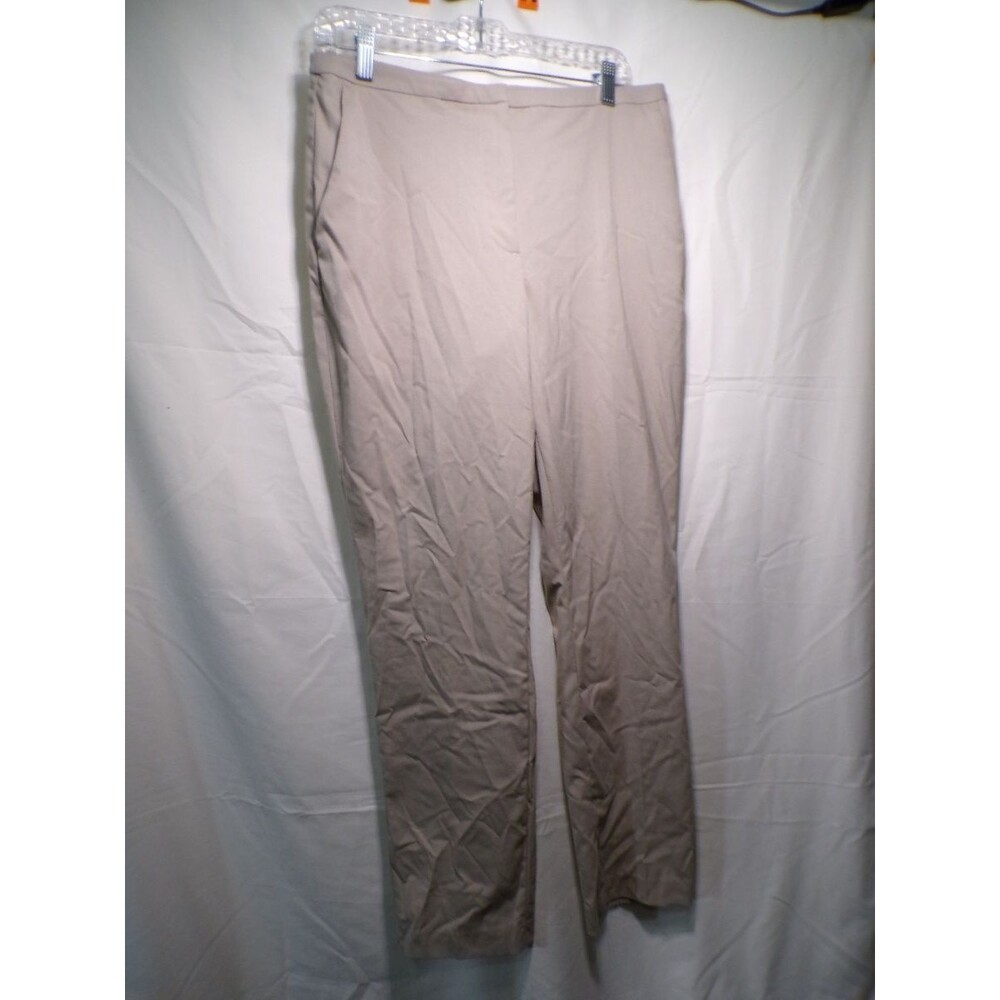 H&M Women's Dress Pants Size 10 Beige Taupe Straight Leg Trousers